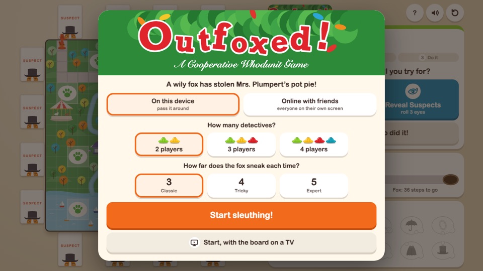 Outfoxed! start screen